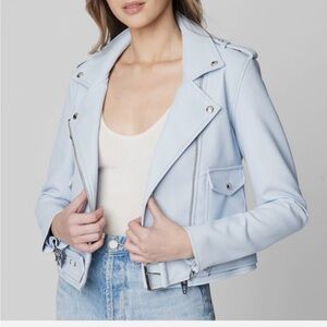 Women's Light Blue Biker Jacket